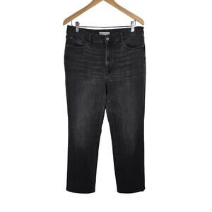 Warp + Weft Nightfall High Rise Straight Jeans Denim Stretch‎ 12 31 Goth Casual